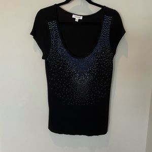 Rhinestone detail Tshirt L